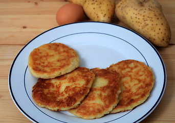 Image showing Potato pancakes on a plate