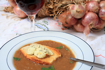 Image showing Onion soup horizontal