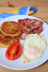 Image showing fried breakfast vertical