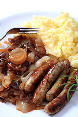 Image showing Bangers and mash vertical