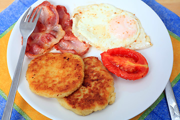 Image showing Fried breakfast horizontal