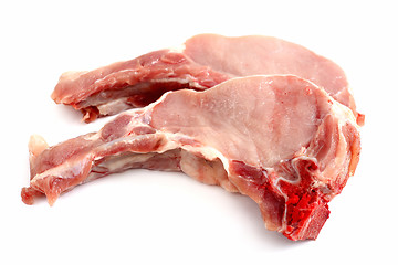 Image showing raw pork loin chops