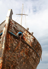 Image showing Abandoned wooden ship