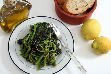 Image showing Greek wild greens or vlitsa