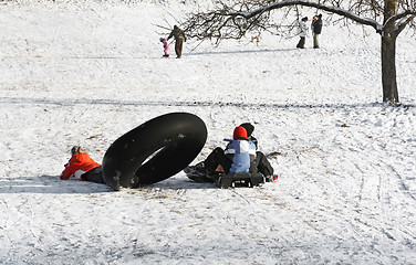 Image showing Children in Winter