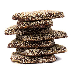 Image showing chocolate coocies with sesame