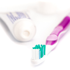 Image showing toothpaste and toothbrush