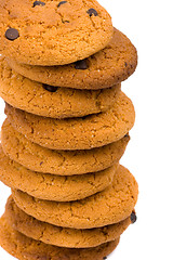 Image showing stack of oatmeal cookies