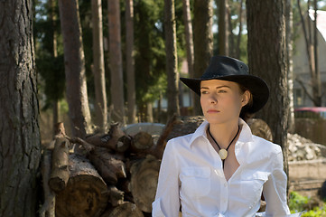 Image showing Woman-cowboy