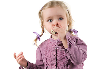 Image showing A little girl in studio