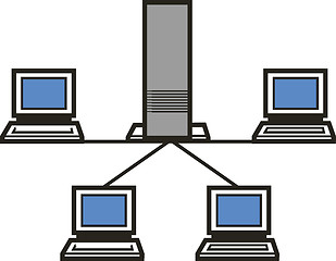 Image showing Computers network 