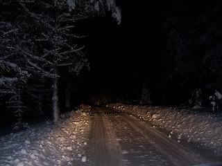 Image showing Winterroad in Lappland