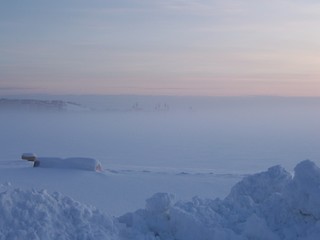 Image showing Icebreakers in winterfog-Luleå