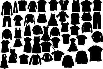 Image showing Vector clothes silhuettes