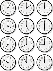Image showing Vector clock faces