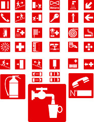 Image showing Red signs