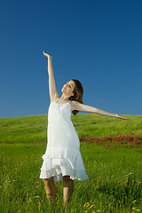 Image showing Young woman relaxing