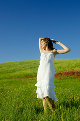 Image showing Young woman relaxing