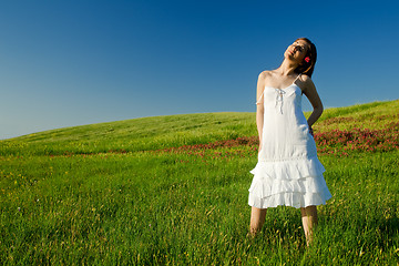 Image showing Young woman relaxing