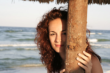 Image showing Girl on the beach