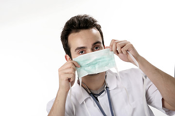 Image showing Doctor with stethoscope