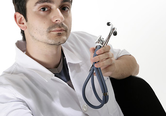 Image showing Doctor with stethoscope