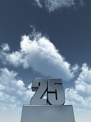 Image showing twenty five