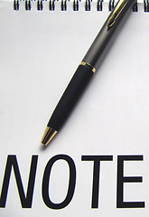 Image showing Note with Pen