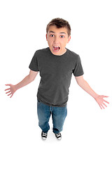 Image showing Screaming yelling boy