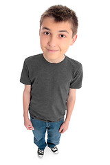 Image showing Above view of a boy preteen