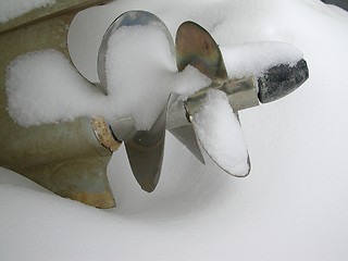 Image showing Propeller in snow