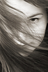 Image showing young woman close-up portrait