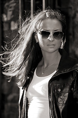 Image showing young girl in sunglasses