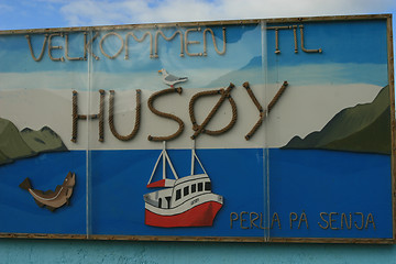 Image showing Welcome to Husøy