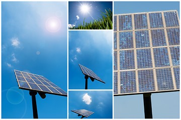 Image showing Solar energy collage