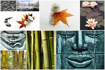 Image showing Zen like picture collage