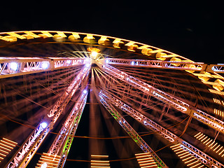 Image showing Amusement park big wheel