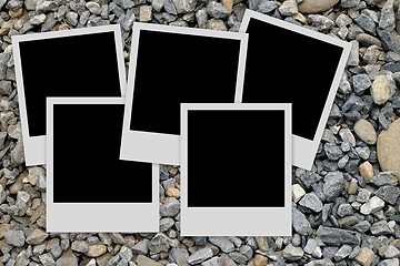 Image showing Photo frames on stones background