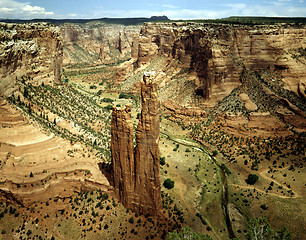 Image showing Spider Rock, Canyon de Chelly, Arizona