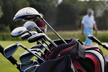 Image showing close-up of a golf bag