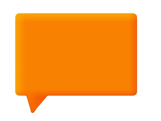 Image showing Speech Bubble Orange