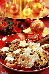 Image showing Christmas table setting