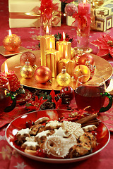 Image showing Christmas table setting