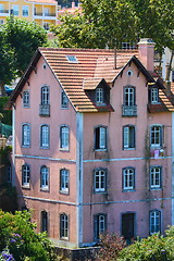 Image showing colorful homes on a hill in Sintra, Portugal