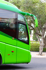 Image showing Closeup of tourist bus