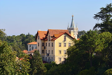 Image showing  baroque tower castle of sintra's city hall