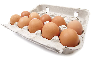 Image showing Eggs in carton