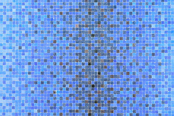 Image showing Blue colored mosaic squares