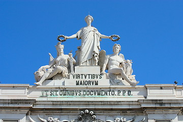 Image showing arch of augusta in lisbon