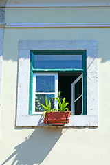 Image showing Old window of traditional fisherman houses of Lisbon, Portugal